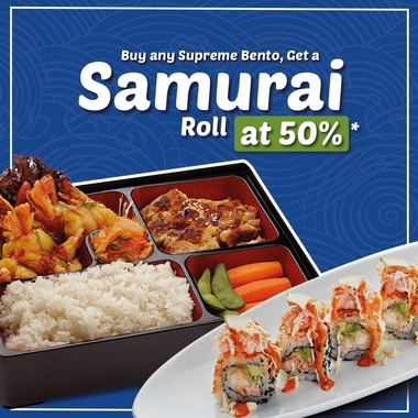  Get a Samurai Roll at 50% off